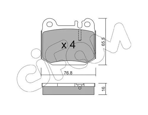 Brake Pad Set, disc brake (822-564-0)