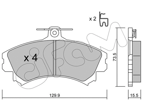 Brake Pad Set, disc brake (822-216-0)