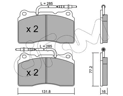 Brake Pad Set, disc brake (822-288-2)