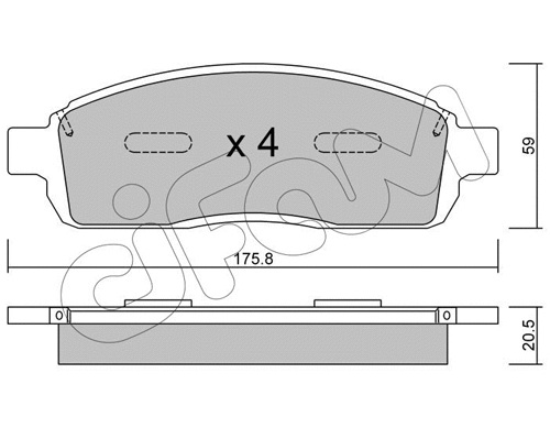 Brake Pad Set, disc brake (822-859-0)