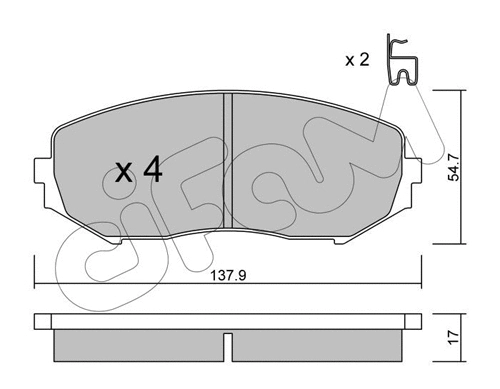 Brake Pad Set, disc brake (822-766-0)