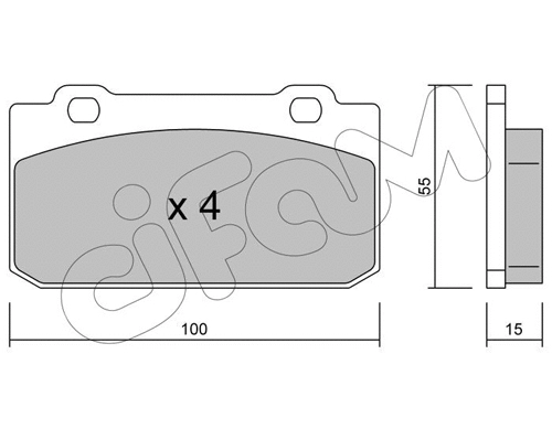 Brake Pad Set, disc brake (822-040-0)
