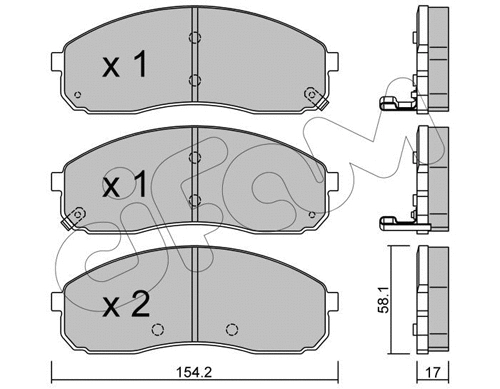 Brake Pad Set, disc brake (822-631-0)