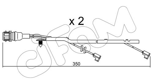 Warning Contact, brake pad wear (SU.182K)