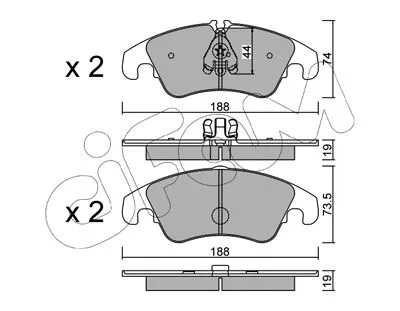 Brake Pad Set, disc brake (822-775-0)