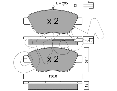Brake Pad Set, disc brake (822-322-3)