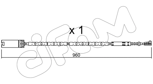 Warning Contact, brake pad wear (SU.281)