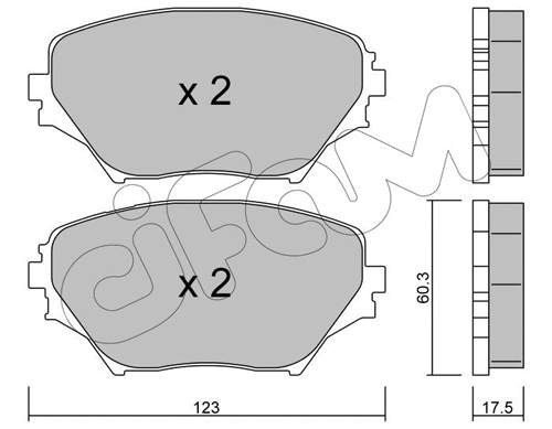 Brake Pad Set, disc brake (822-430-0)