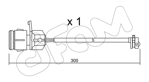 Warning Contact, brake pad wear (SU.249)