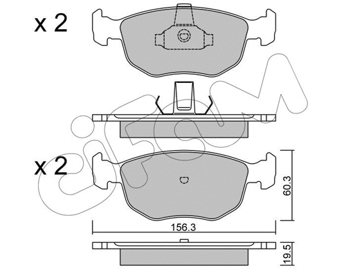 Brake Pad Set, disc brake (822-656-0)