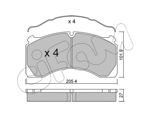 Brake Pad Set, disc brake (822-603-0)