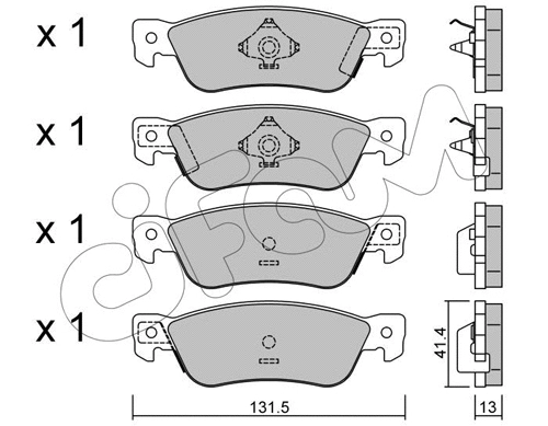 Brake Pad Set, disc brake (822-359-0)