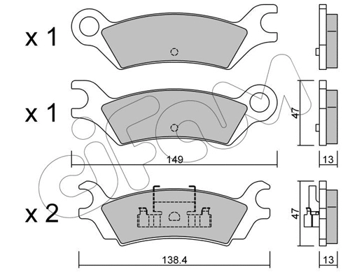 Brake Pad Set, disc brake (822-470-0)