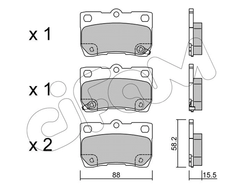 Brake Pad Set, disc brake (822-761-0)