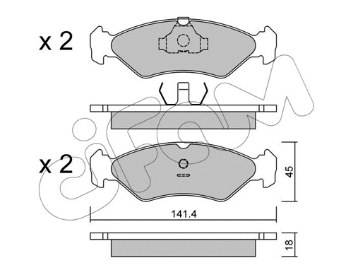 Brake Pad Set, disc brake (822-073-0)