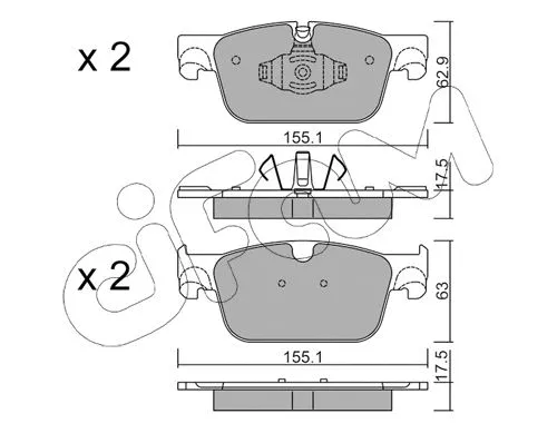 Brake Pad Set, disc brake (822-1119-0)