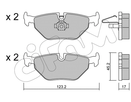 Brake Pad Set, disc brake (822-261-0)