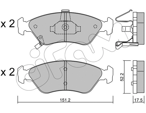 Brake Pad Set, disc brake (822-371-0)