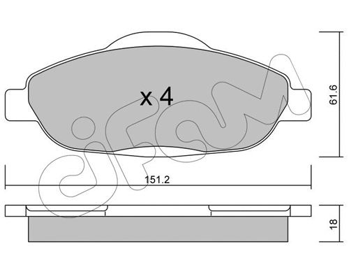 Brake Pad Set, disc brake (822-804-0)