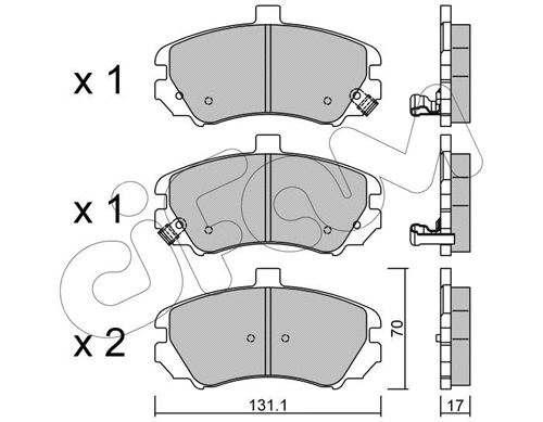 Brake Pad Set, disc brake (822-884-0)