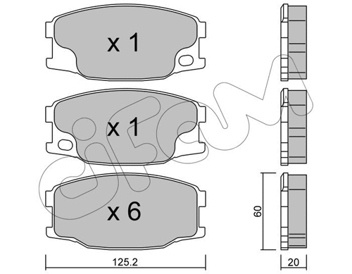 Brake Pad Set, disc brake (822-622-0)