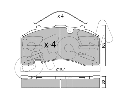 Brake Pad Set, disc brake (822-652-0)