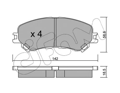 Brake Pad Set, disc brake (822-1111-0)