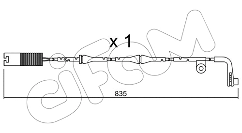 Warning Contact, brake pad wear (SU.158)