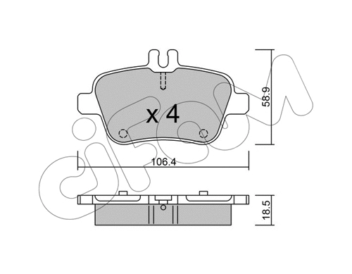 Brake Pad Set, disc brake (822-966-0)