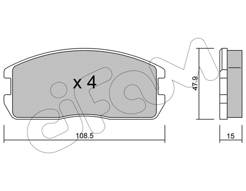 Brake Pad Set, disc brake (822-238-0)