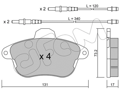 Brake Pad Set, disc brake (822-184-0)