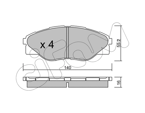 Brake Pad Set, disc brake (822-936-0)