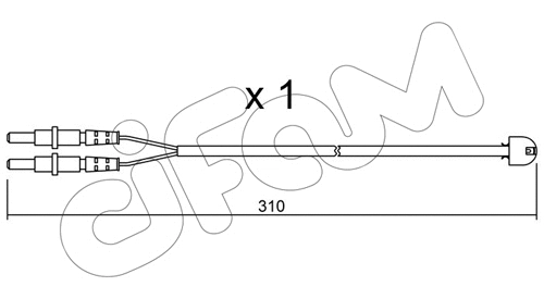 Warning Contact, brake pad wear (SU.242)