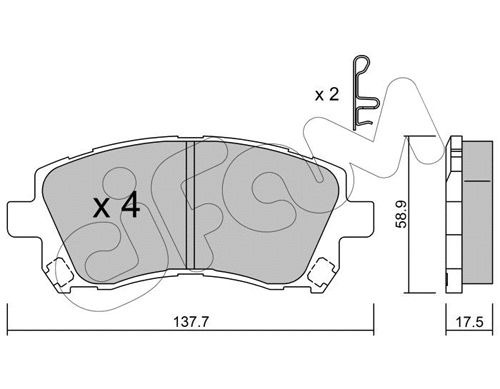 Brake Pad Set, disc brake (822-296-0)