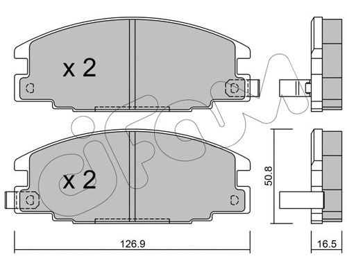 Brake Pad Set, disc brake (822-244-0)