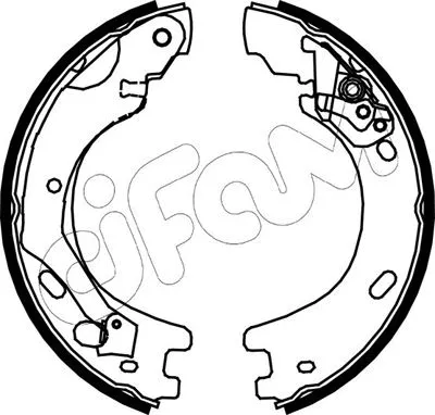 Brake Shoe Set, parking brake (153-375)