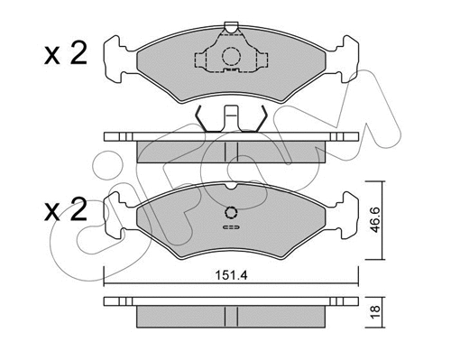 Brake Pad Set, disc brake (822-029-0)