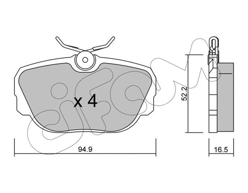 Brake Pad Set, disc brake (822-351-0)