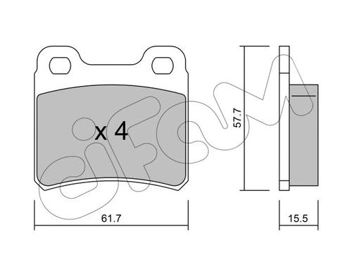 Brake Pad Set, disc brake (822-141-0)