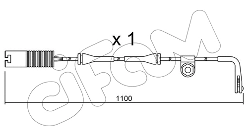 Warning Contact, brake pad wear (SU.148)