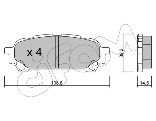 Brake Pad Set, disc brake (822-613-0)