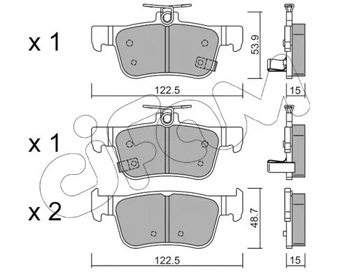 Brake Pad Set, disc brake (822-1131-0)