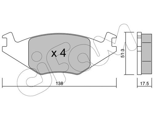 Brake Pad Set, disc brake (822-047-0)