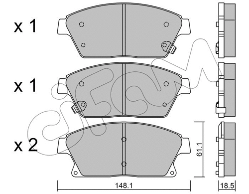 Brake Pad Set, disc brake (822-839-0)