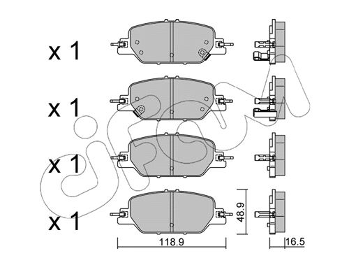 Brake Pad Set, disc brake (822-1154-0)