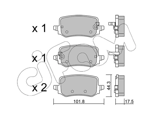 Brake Pad Set, disc brake (822-1301-0)