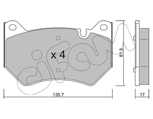 Brake Pad Set, disc brake (822-1170-0)
