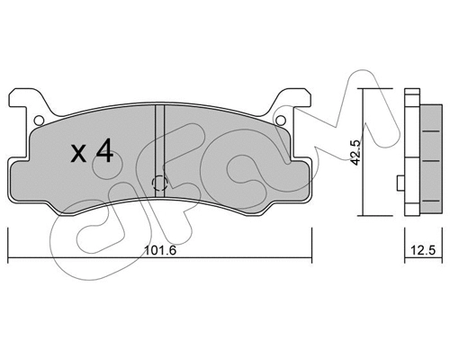 Brake Pad Set, disc brake (822-389-0)