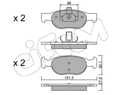 Brake Pad Set, disc brake (822-079-2)