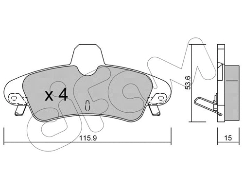 Brake Pad Set, disc brake (822-143-1)